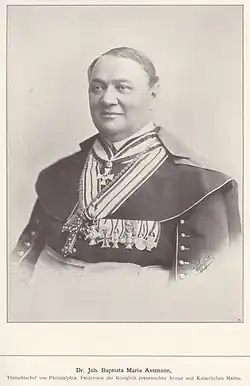 Johannes Maria Assmann, Catholic Prussian military bishop, 1899