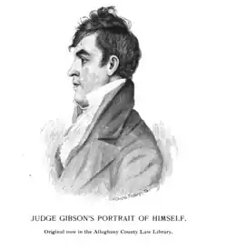 Self-portrait by Gibson at about age 21, ca. 1801