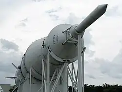 Saturn IB (SA-209) front view.