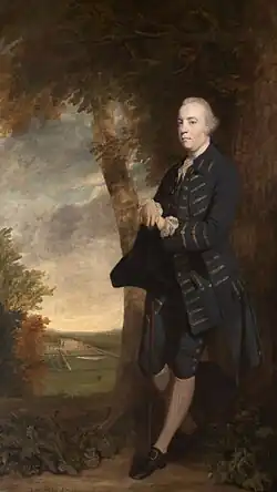 Portrait by Joshua Reynolds of John Fane 9th Earl, 1764.