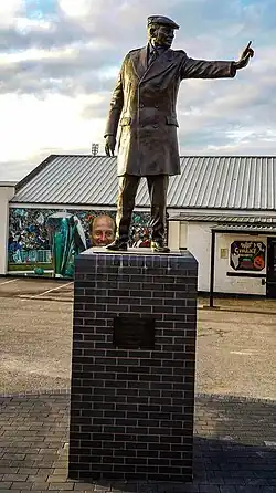 Statue of John Rudge at Vale Park