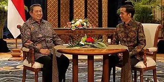 Image 63The batik shirt, as worn by the 7th Indonesian President Joko Widodo and the 6th Indonesian President Susilo Bambang Yudhoyono (from Culture of Indonesia)
