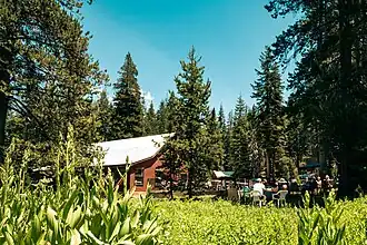 Outdoor dining on Beasore Meadow