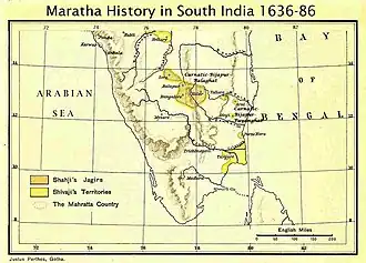 Map 4: Bijapur-Maratha provinces in South India