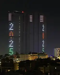 Jordan gate towers 2025 at night