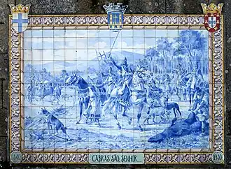 "They're Goats, Sire", monument in Ponte de Lima, Portugal.