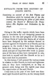 Joseph Smith–History in the Pearl of Great Price (1888 edition)