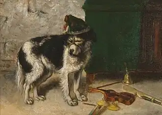 Dog of a travelling entertainer