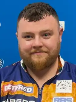 Josh Rock at a 2025 World Matchplay press conference