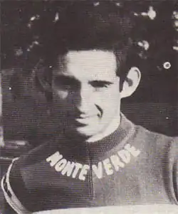 A man in a Monte Verde cycling jersey