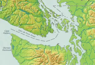 Strait of Juan de Fuca is located in Strait of Juan de Fuca