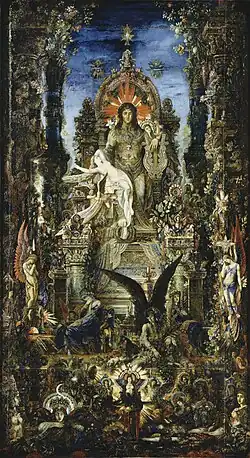 Jupiter and Semele (1894–95), 212 x 118 cm, Musée Gustave Moreau