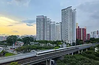 Image 38View of Bukit Batok Estate. Large scale public housing development has created high housing ownership among the population. (from History of Singapore)