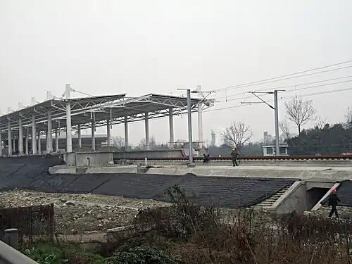 Chengdu–Dujiangyan high-speed railway under construction