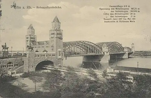 Hohenzollern Bridge, 1912