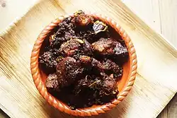 Kala bhuna, a traditional beef curry from Chittagong, Bangladesh. It can be also made with mutton.