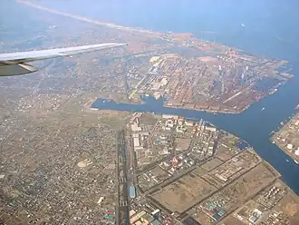 Port of Kashima with Kamisu in the foreground