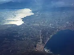 Aerial photograph of the isthmus of Corinth