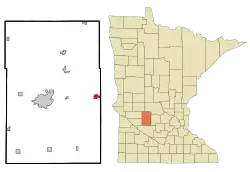 Location of Atwater, Minnesota