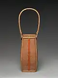 Karamono-style flower basket. Timber bamboo, rattan, and lacquer. By Wada Waichisai I, Meiji period, c. 1890–1901