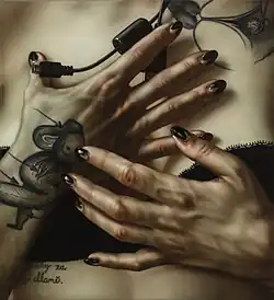 USB (2017), oil on canvas, 60 x 55 cm