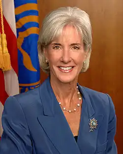 21st US Secretary of Health & Human Services Kathleen Sebelius (MPA, 1977)[90][91]