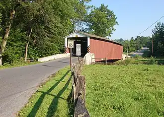A three quarters view of the bridge