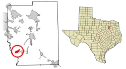 Location of Rosser in Kaufman County, Texas