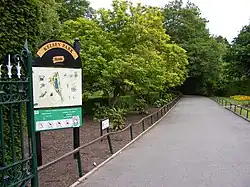 Information board by northern entrance off Manor Way