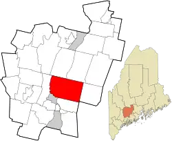 Location in Kennebec County & the state of Maine