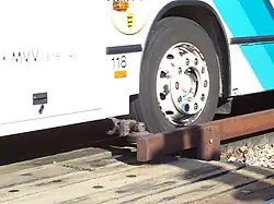 Image 154Kerb guided busway guide weel Mannheim, Germany (from Guided bus)