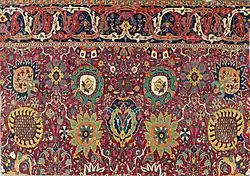 17th century carpet fragment, southeast Persia