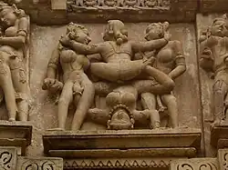 Image 88Erotic detail from the Vishwanath temple at the Khajuraho Group of Monuments