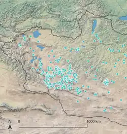Khirgisuur sites in Mongolia