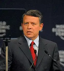 King Abdullah II in a suit
