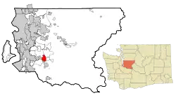 Location of Maple Valley, Washington