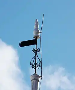 Spire on top of the tower