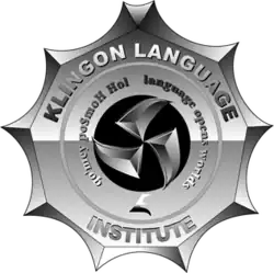 The logo of the Klingon Language Institute