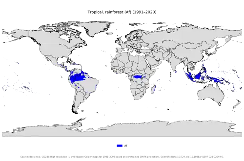 Tropical rainforest climate Region