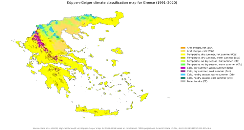 Image 66Köppen climate classification of Greece (from Geography of Greece)