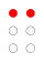 ⠉ (braille pattern dots-14)