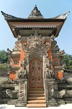 Image 101Roofed kori agung gate at the Bali Pavilion of Taman Mini Indonesia Indah (from Culture of Indonesia)