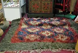 A wool carpet with an ornament