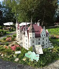 A miniature model of the castle at Kowary