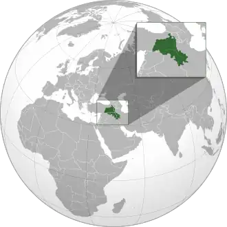 Kurdish-inhabited areas (according to the CIA, 1992)[1][2]