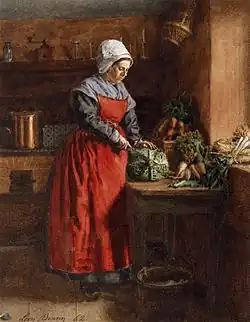 Léon Bonvin - Cook with Red Apron