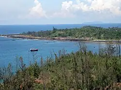 Lý Sơn Island in the background, seen from Sơn Thủy area.