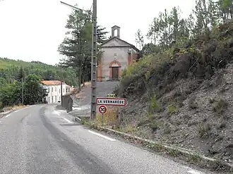 The road into La Vernarède