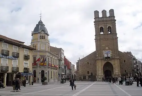 View of La Bañeza's main square