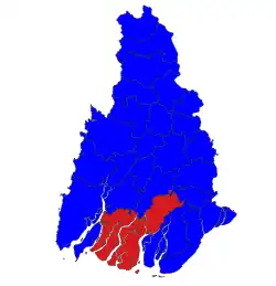 Labutta District (Red) in Ayeyarwady Region